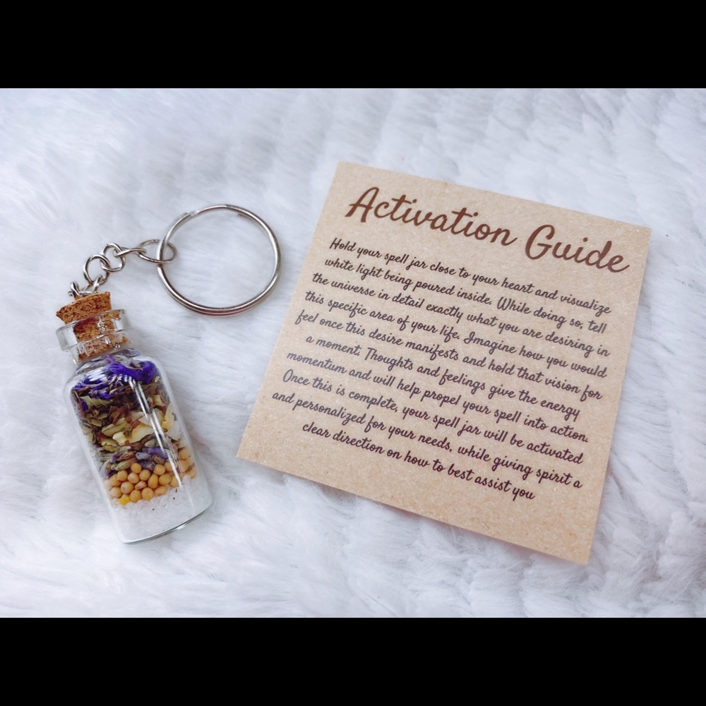 Stress Relief Spell Jar Keychain